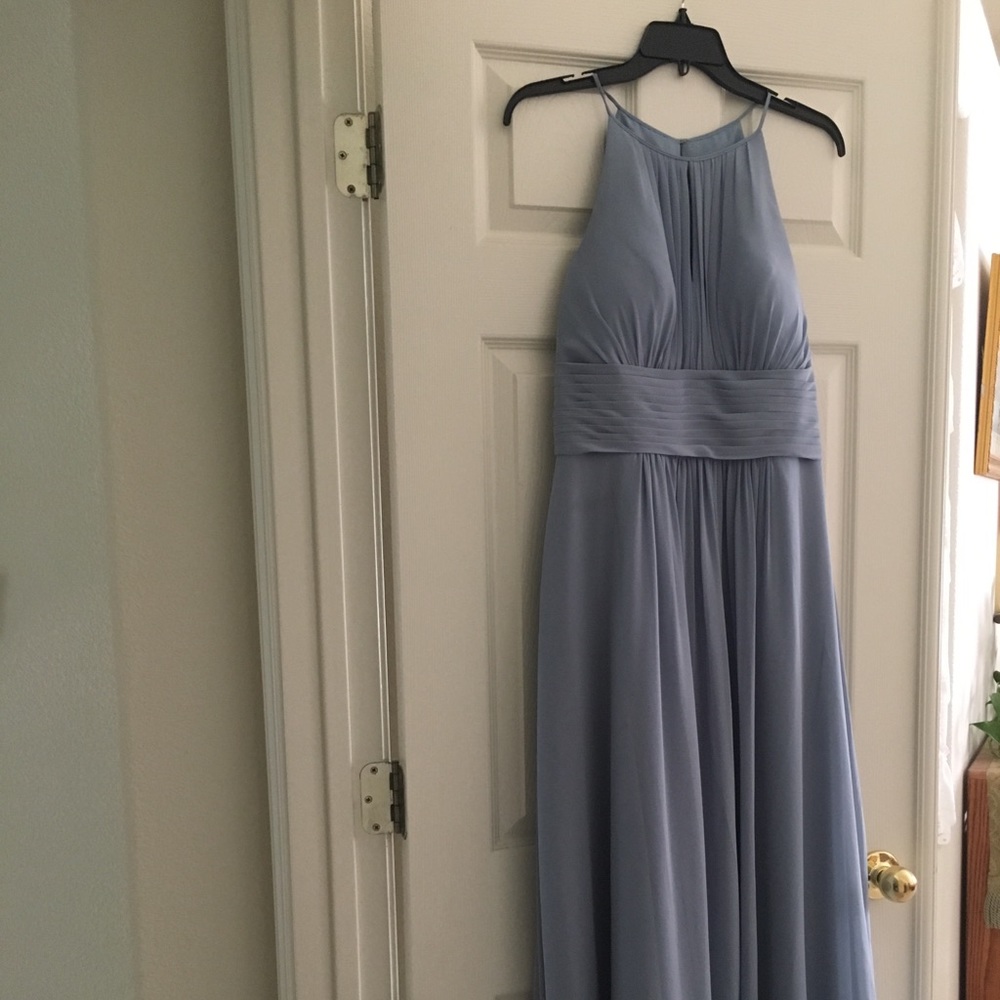 Azazie Bonnie bridesmaid dress in dusty blue
